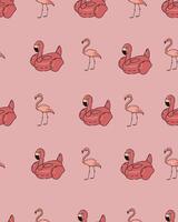 pink flamingo seamless pattern illustration for wallpaper vector