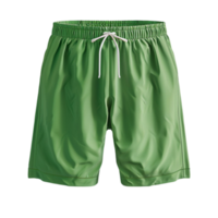 A green shorts with a white string on transparent Background Generative-AI png