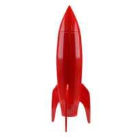 The red rocket image for sci or Business concept 3d rendering. png