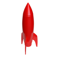 The red rocket image for sci or Business concept 3d rendering. png