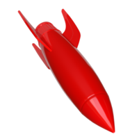 The red rocket image for sci or Business concept 3d rendering. png