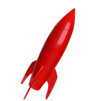 The red rocket image for sci or Business concept 3d rendering. png
