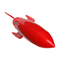 The red rocket image for sci or Business concept 3d rendering. png
