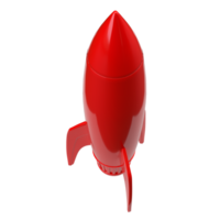The red rocket image for sci or Business concept 3d rendering. png