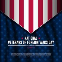 National Veterans Of Foreign Wars Day Background Illustration vector