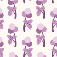 Abstract geometric violet floral seamless pattern vector