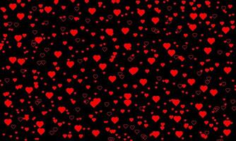 abstract black background with small heart shape vector