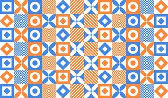 Flat geometric mosaic seamless pattern background vector
