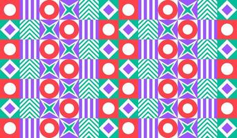 Flat geometric mosaic seamless pattern background vector