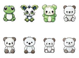 plushie illustration isolated on white background. vector