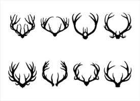 antler illustration isolated on white background. vector