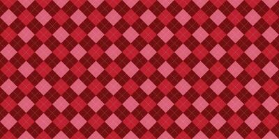 Argyle plaid seamless pattern red and pink background graphic illustration. Valentine's day theme concept seamless background. vector