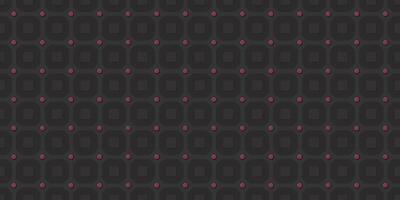Abstract 3D black octagon and pink buttons seamless pattern graphic illustration on square background. Black geometric pattern background. vector