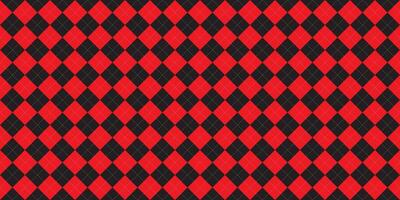 Red and Black argyle plaid seamless pattern background graphic illustration. vector