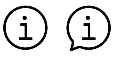 Info icon. Information sign. Faq symbol. Help round object. Support web interface illustration. vector
