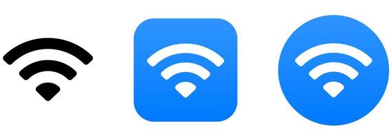Wifi icon. Wlan blue button. Wlan access sign. Wireless wifi hotspot symbol. vector