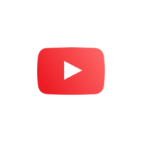 YouTube logo icon, rectangular play button for start multimedia player png