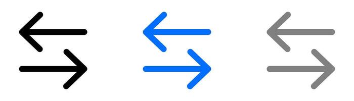 Arrow reload icon. Transfer arrows symbol. Left right sign. Exchange pictogram. vector