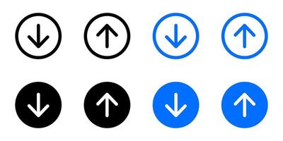 Arrow up and down icon. Direction sign. Arrow pictogram. Next symbol. Button forward illustration. vector