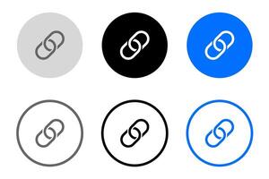 Set of share icon. Link button sign. Url symbol. Link chain icon. Connect button. vector