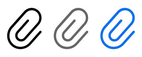 Link icon. Attached link symbol. File sign. Web page URL pictogram. Wed Document icon. Office paper clip illustration. vector