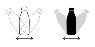 Shake well before use . Shake the bottle well icon. vector