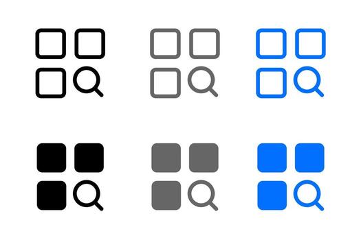 Category icon. Menu web sign. Option square symbol. Application interface pictogram. vector