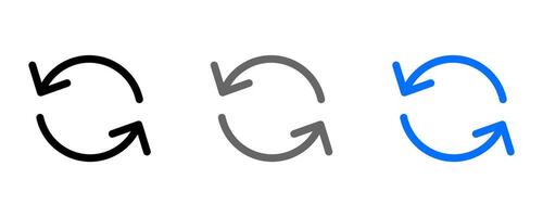Loading arrow icon. Reload sign. Refresh symbol. Repeat arrows pictogram. vector