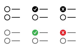 Checklist pictogram. Quiz icon. Checkmark icon illustration. To do list symbol. Checkbox sign. vector