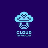 Cloud Technology logo, global, storage, cloud computing, bandwidth, website, corporate, download, upload, creative, tech, data, information, modern, transfer, cloud, service, marketing, technology vector