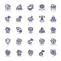 Cloud Computing icon pack for your website, mobile, presentation, and logo design. Cloud Computing icon dual tone design. graphics illustration and editable stroke. vector