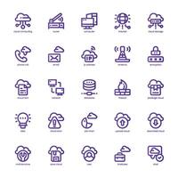 Cloud Computing icon pack for your website, mobile, presentation, and logo design. Cloud Computing icon outline design. graphics illustration and editable stroke. vector