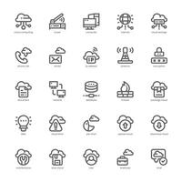 Cloud Computing icon pack for your website, mobile, presentation, and logo design. Cloud Computing icon outline design. graphics illustration and editable stroke. vector