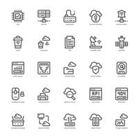 Cloud Computing icon pack for your website, mobile, presentation, and logo design. Cloud Computing icon outline design. graphics illustration and editable stroke. vector