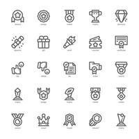 Reward and Badge icon pack for your website, mobile, presentation, and logo design. Reward and Badge icon outline design. graphics illustration and editable stroke. vector