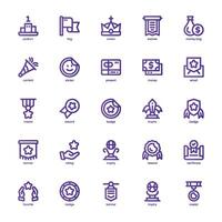 Reward and Badge icon pack for your website, mobile, presentation, and logo design. Reward and Badge icon basic line gradient design. graphics illustration and editable stroke. vector