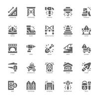 Construction and Building icon pack for your website, mobile, presentation, and logo design. Construction and Building icon glyph design. graphics illustration and editable stroke. vector
