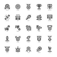 Reward and Badge icon pack for your website, mobile, presentation, and logo design. Reward and Badge icon glyph design. graphics illustration and editable stroke. vector