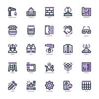 Construction and Building icon pack for your website, mobile, presentation, and logo design. Construction and Building icon dual tone design. graphics illustration and editable stroke. vector