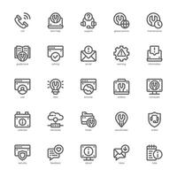 Tech Help and Support icon pack for your website, mobile, presentation, and logo design. Tech Help and Support icon outline design. graphics illustration and editable stroke. vector
