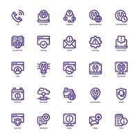 Tech Help and Support icon pack for your website, mobile, presentation, and logo design. Tech Help and Support icon basic line gradient design. graphics illustration and editable stroke. vector