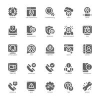 Tech Help and Support icon pack for your website, mobile, presentation, and logo design. Tech Help and Support icon glyph design. graphics illustration and editable stroke. vector