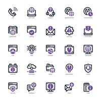 Tech Help and Support icon pack for your website, mobile, presentation, and logo design. Tech Help and Support icon dual tone design. graphics illustration and editable stroke. vector