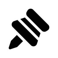 push pin icon. glyph icon for your website, mobile, presentation, and logo design. vector