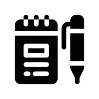 notebook icon. glyph icon for your website, mobile, presentation, and logo design. vector