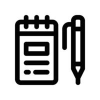 notebook icon. line icon for your website, mobile, presentation, and logo design. vector