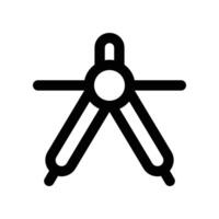 drawing compass icon. line icon for your website, mobile, presentation, and logo design. vector