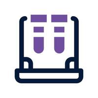test tube icon. dual tone icon for your website, mobile, presentation, and logo design. vector