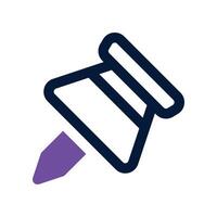 push pin icon. dual tone icon for your website, mobile, presentation, and logo design. vector