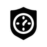 time icon. glyph icon for your website, mobile, presentation, and logo design. vector